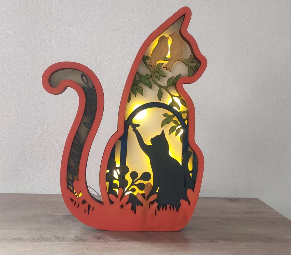 Veilleuse chat