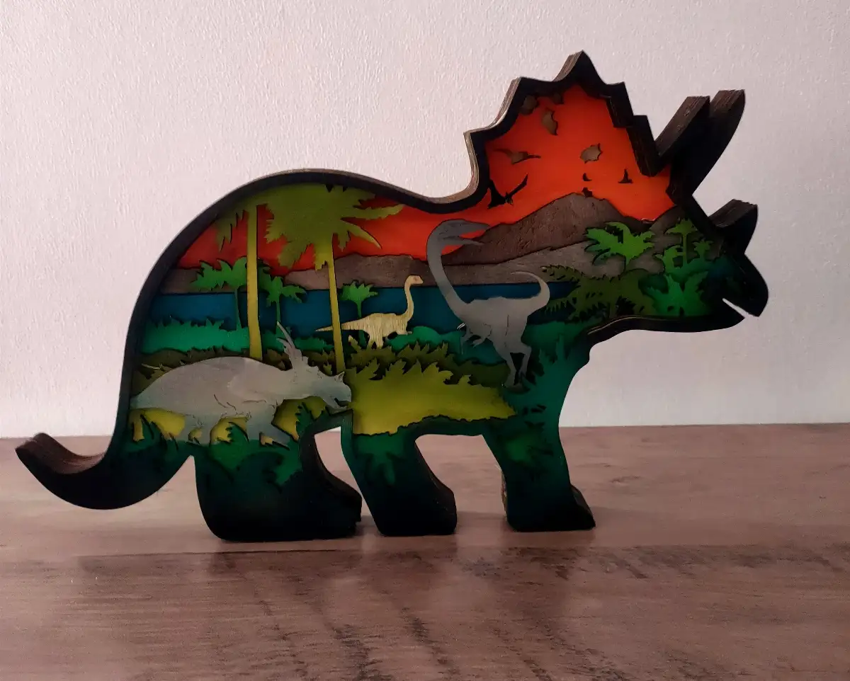 Veilleuse Triceratops - JBPA Créations