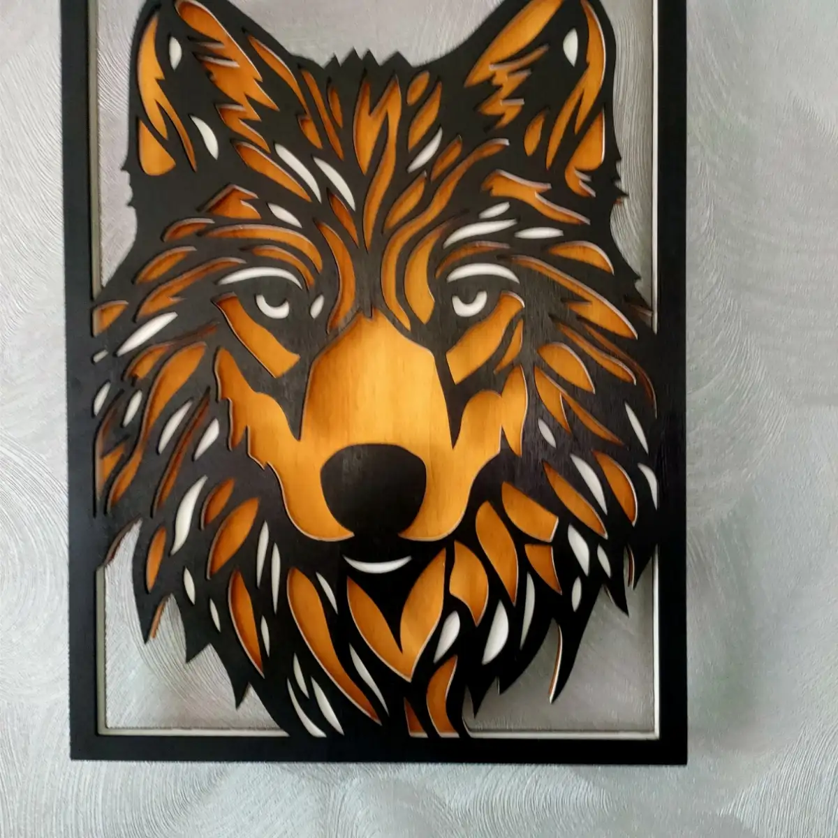 Tableau Loup Rétro - JBPA Créations