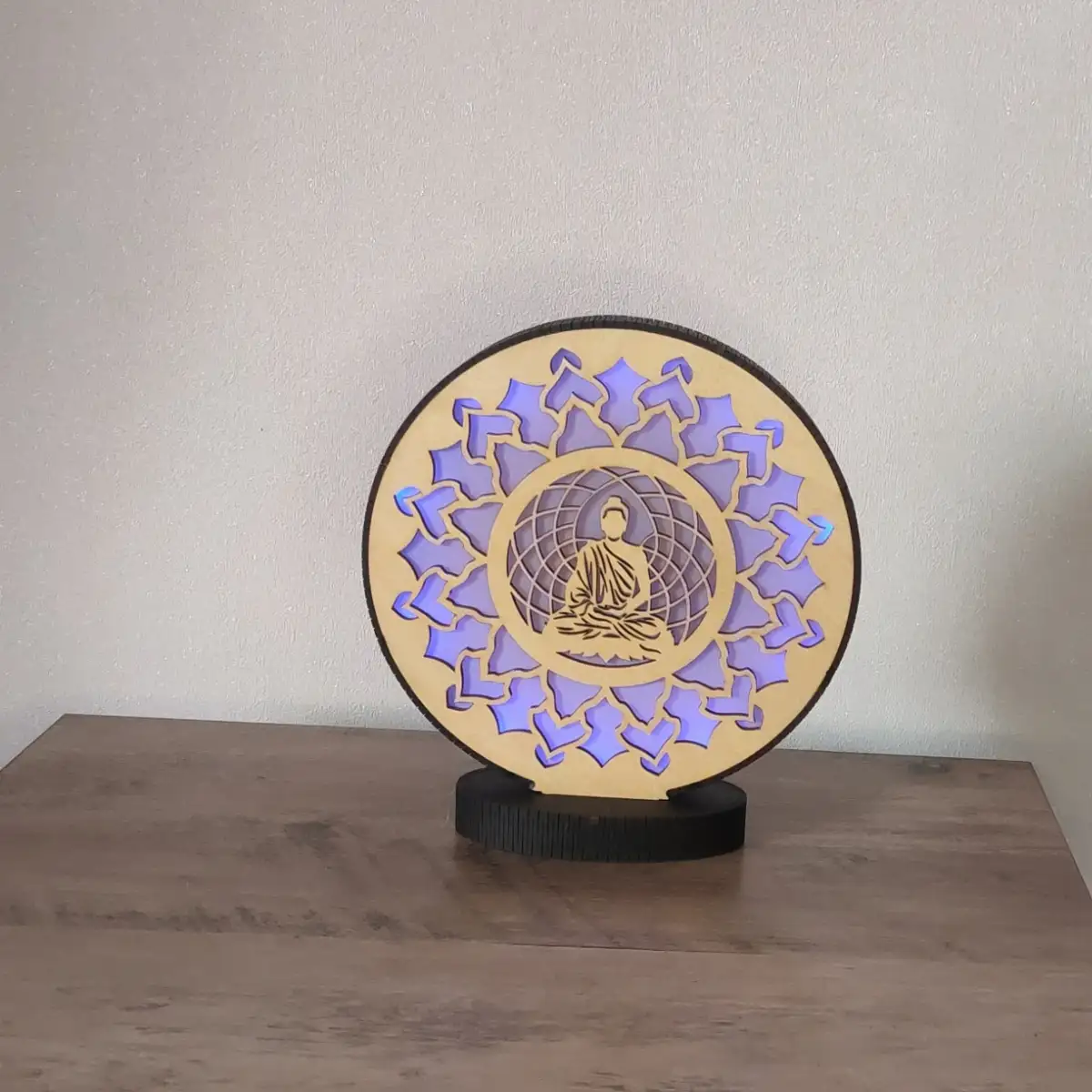 Lampe petit Bouddha Bois