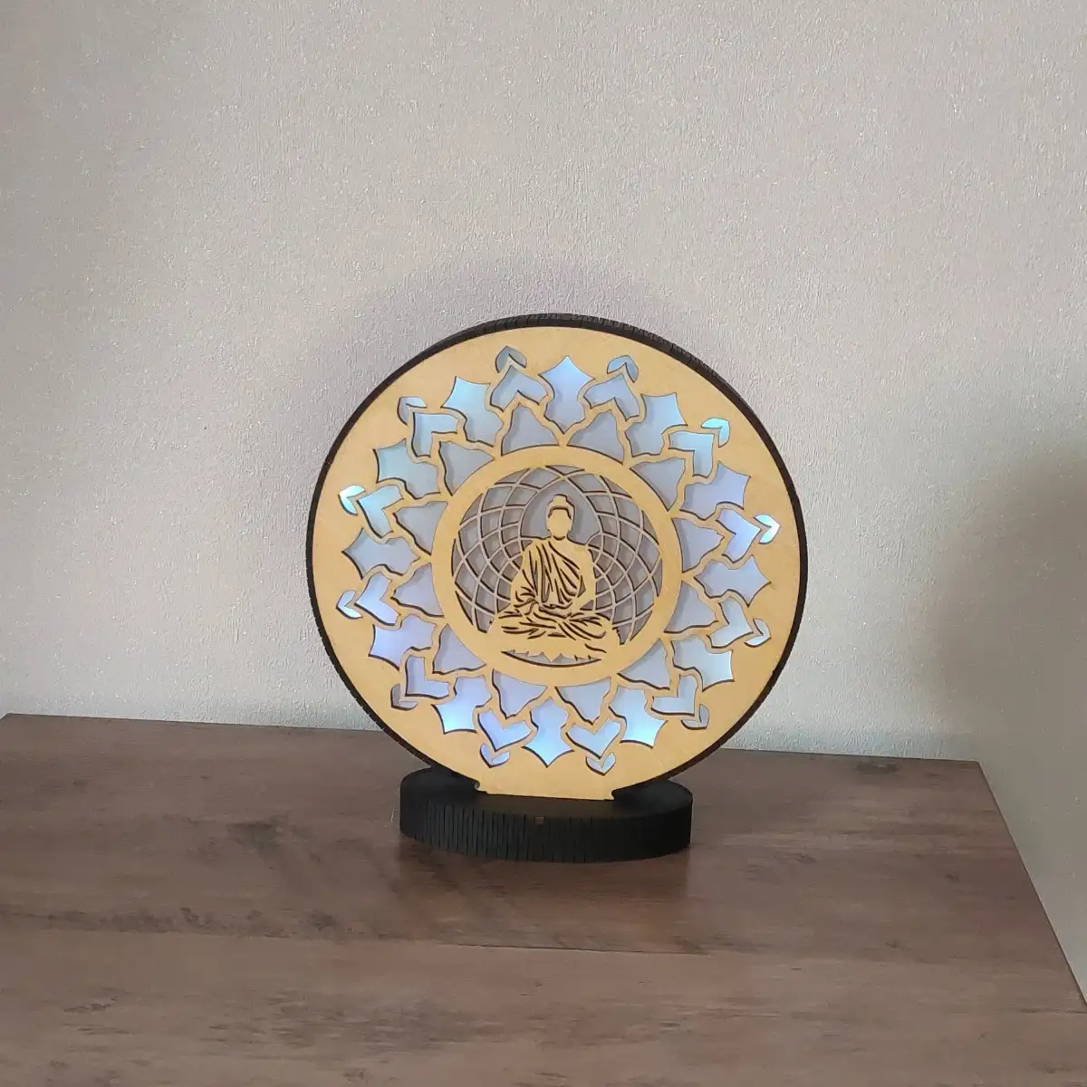Lampe petit Bouddha Bois